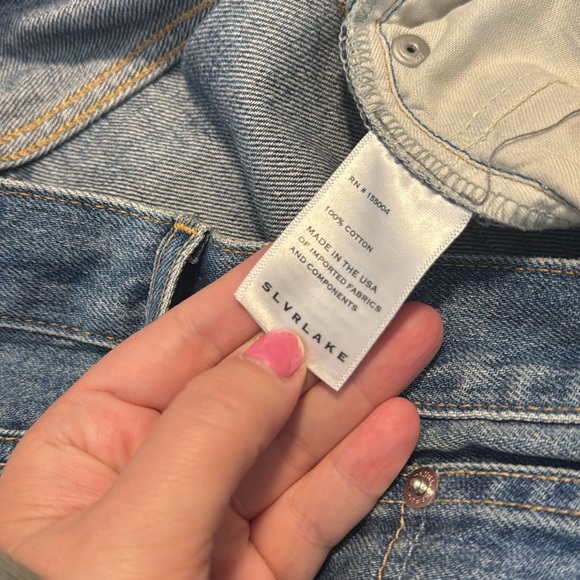SLVRLAKE Women's Jeans 100% Cotton Medium Wash Straight Leg Size 30 - Picture 6 of 6